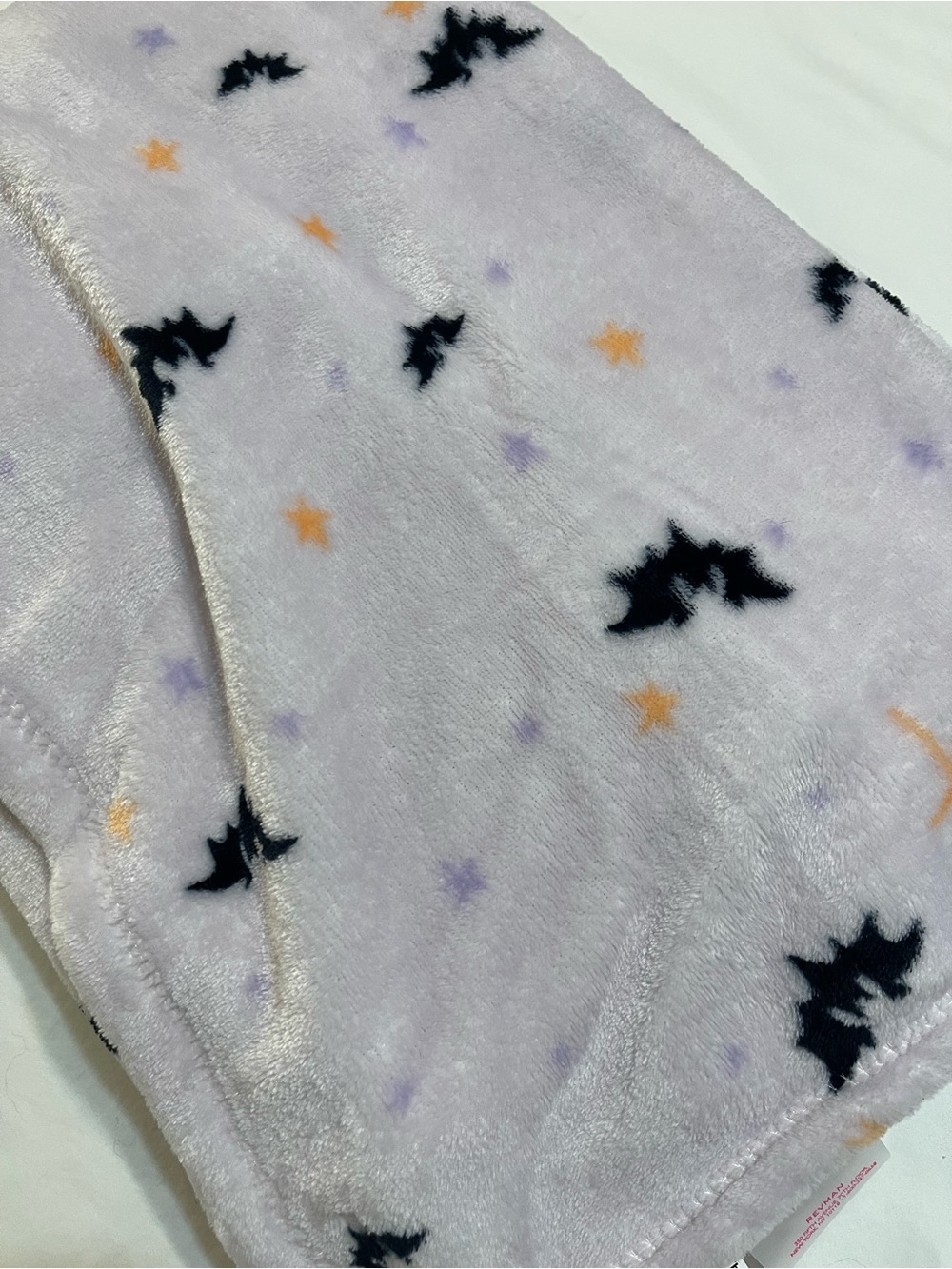 Lavender Bat & Star Plush Blanket